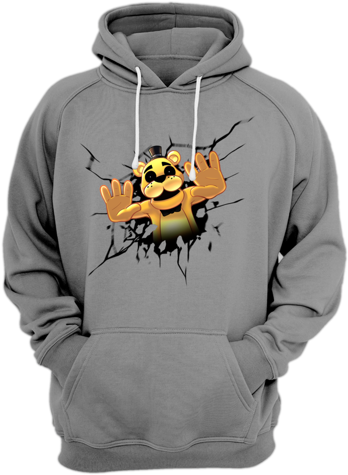 Golden Freddy Burst Hoodie (1000x969), Png Download