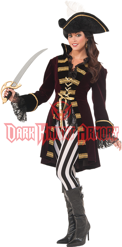Womens Captain Morgana Costume - Female Pirate Fancy Dress (850x850), Png Download
