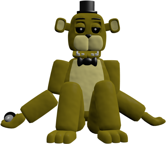 I Made Golden Freddy In Blender - Cartoon (960x540), Png Download
