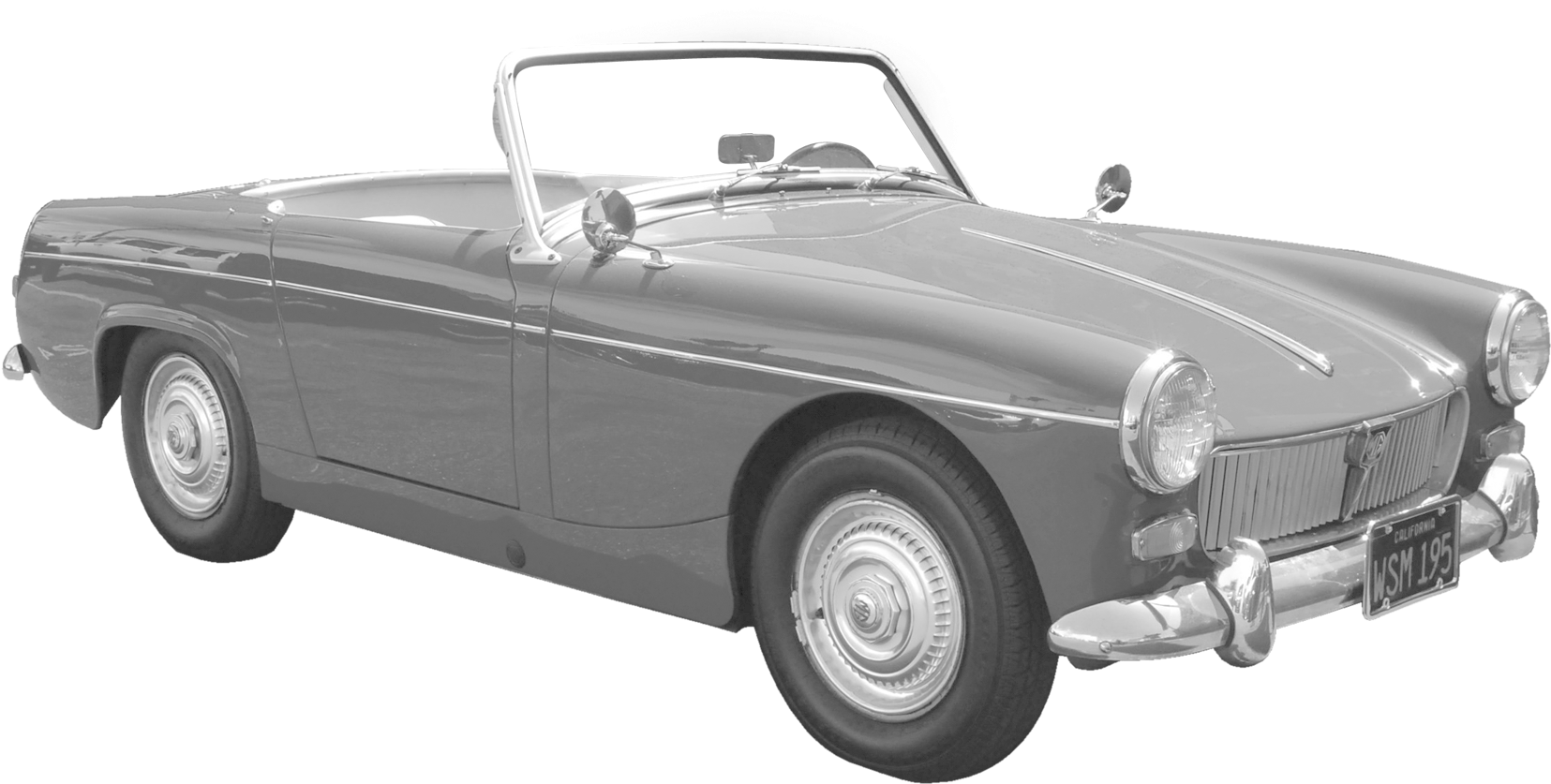1962 Mg Midget - Classic Cars In Png (1900x1045), Png Download