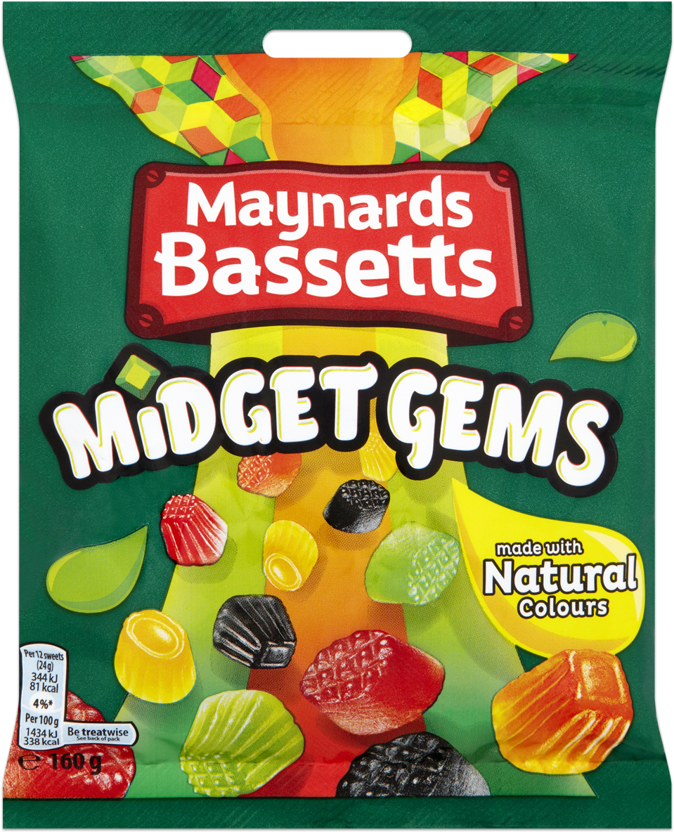 Maynards Midget Gems 160g - Maynard Bassetts Midget Gems (1200x1200), Png Download