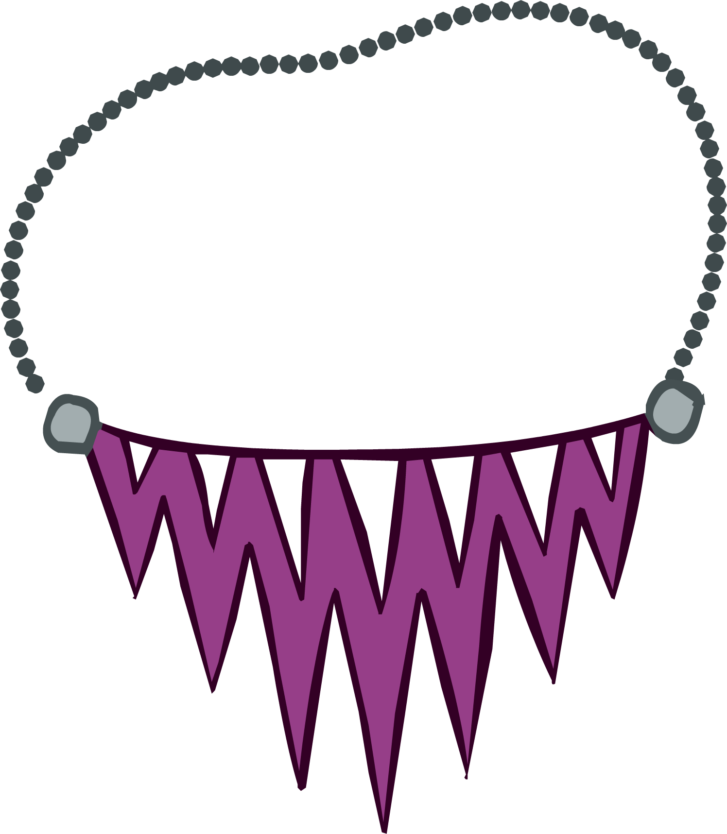Jagged Purple Necklace Icon - Necklace (1496x1717), Png Download