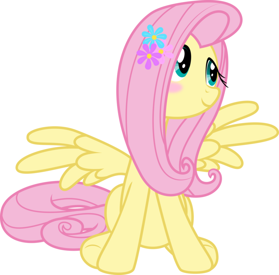My Little Pony Fluttershy Blushing (900x888), Png Download