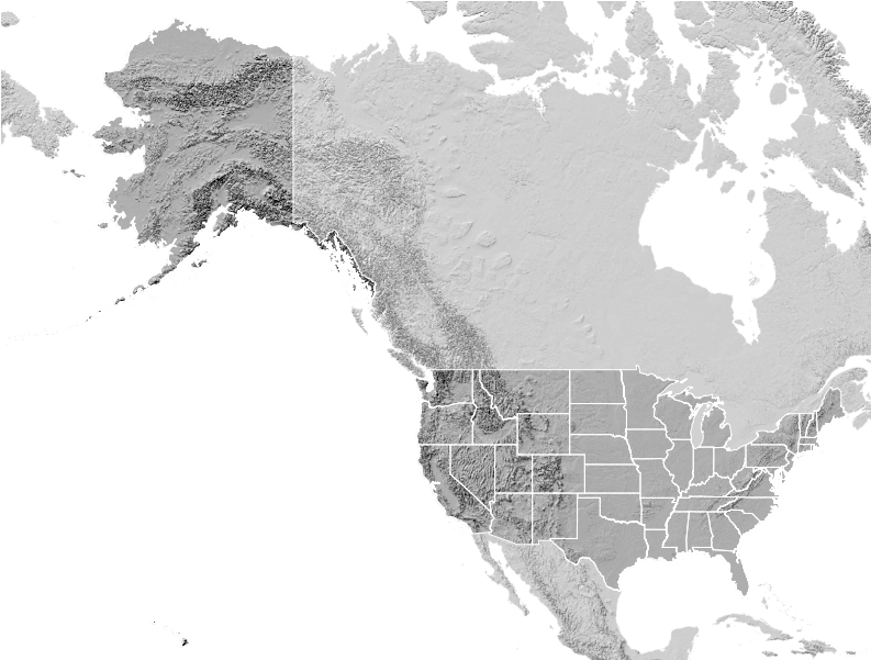 The Us With Alaska And Hawaii In Mercator A Bad Map - 50 Of Canada's Population (800x600), Png Download