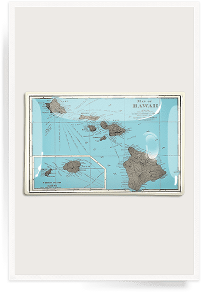 Map Of Hawaiian Islands (420x600), Png Download