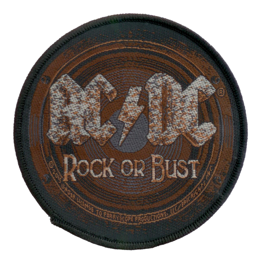 Ac/dc Official Patch Rock Or Bust Woven Sew-on Heavy - Ac Dc Rock Or Bust (1000x1000), Png Download