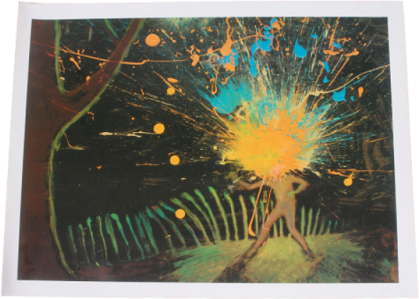 The Flaming Lips I Became Outerspace Lithograph M62225 - Flaming Lips Iphone Background (600x600), Png Download