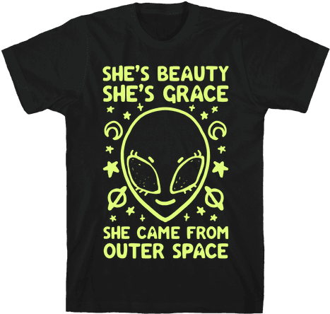 She's Beauty She's Grace She Came From Outer Space (484x484), Png Download
