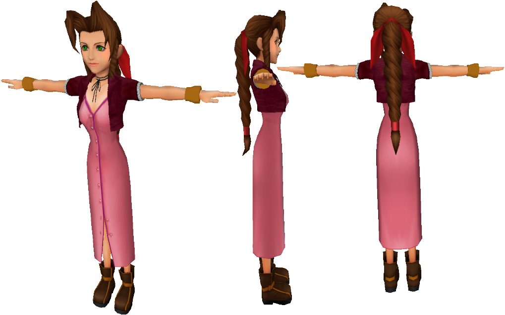 Aerithwholewip1 ] - Cartoon (1023x642), Png Download
