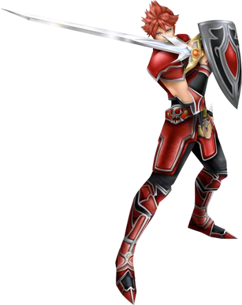 The Warrior Of Light's "classic Red - Final Fantasy Warrior Of Light Red (351x442), Png Download
