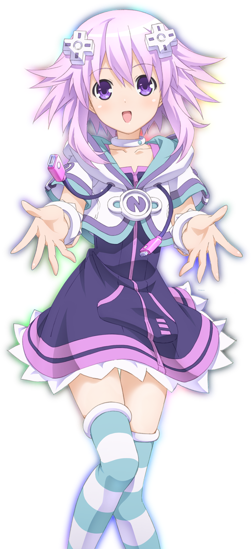 Neptune Is The Main Character In Hyperdimension Neptunia - Hyperdimension Neptunia Neptune Transparent (513x1118), Png Download