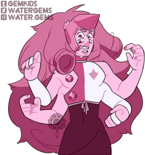 Fusion Of My Orchid Rose Quartz & @amberfigueroa Rose - Digital Art (500x508), Png Download