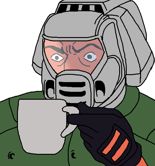 28323499 - > - Doesn T Doomguy Have Ptsd (510x546), Png Download