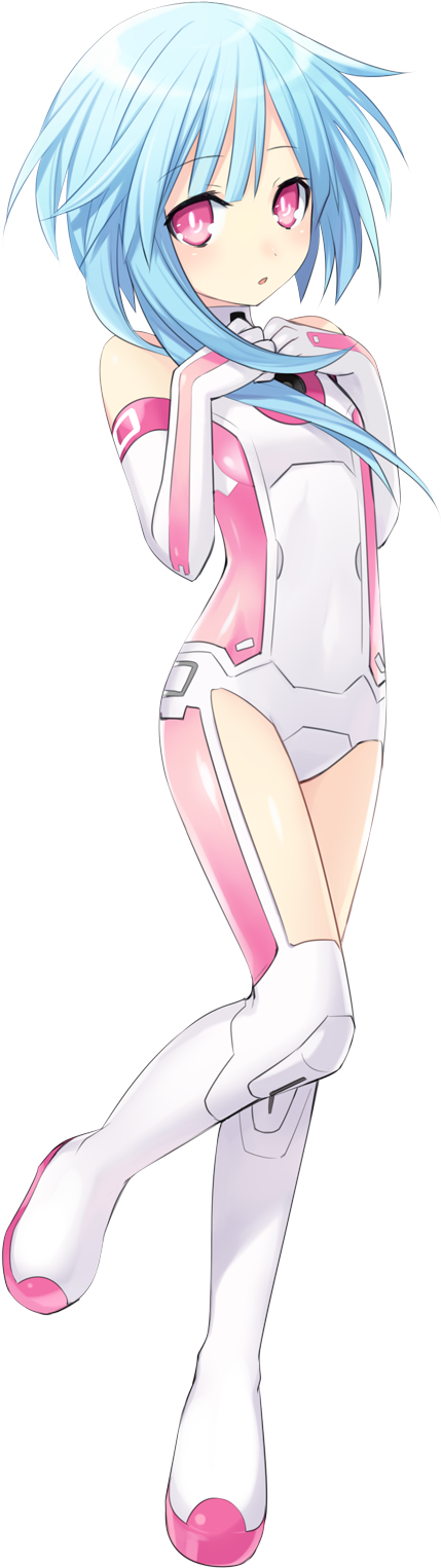 [ Img] - Hyperdimension Neptunia White Sister (448x1552), Png Download