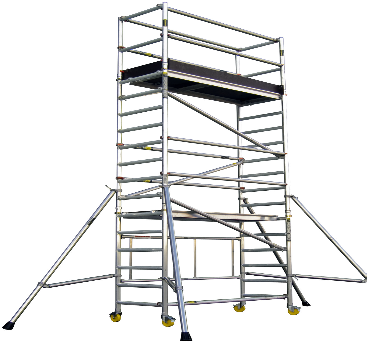 Single And Double Width Scaffold Tower - Double Width Tower Png (382x382), Png Download
