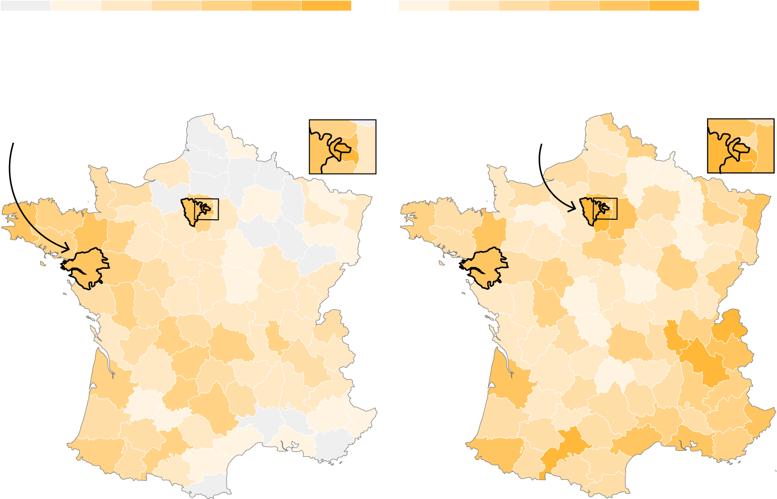 Macron Share Of Vote In The Second Round - Kindred Sol Collective 'vintage France Map' Graphic (1600x1080), Png Download