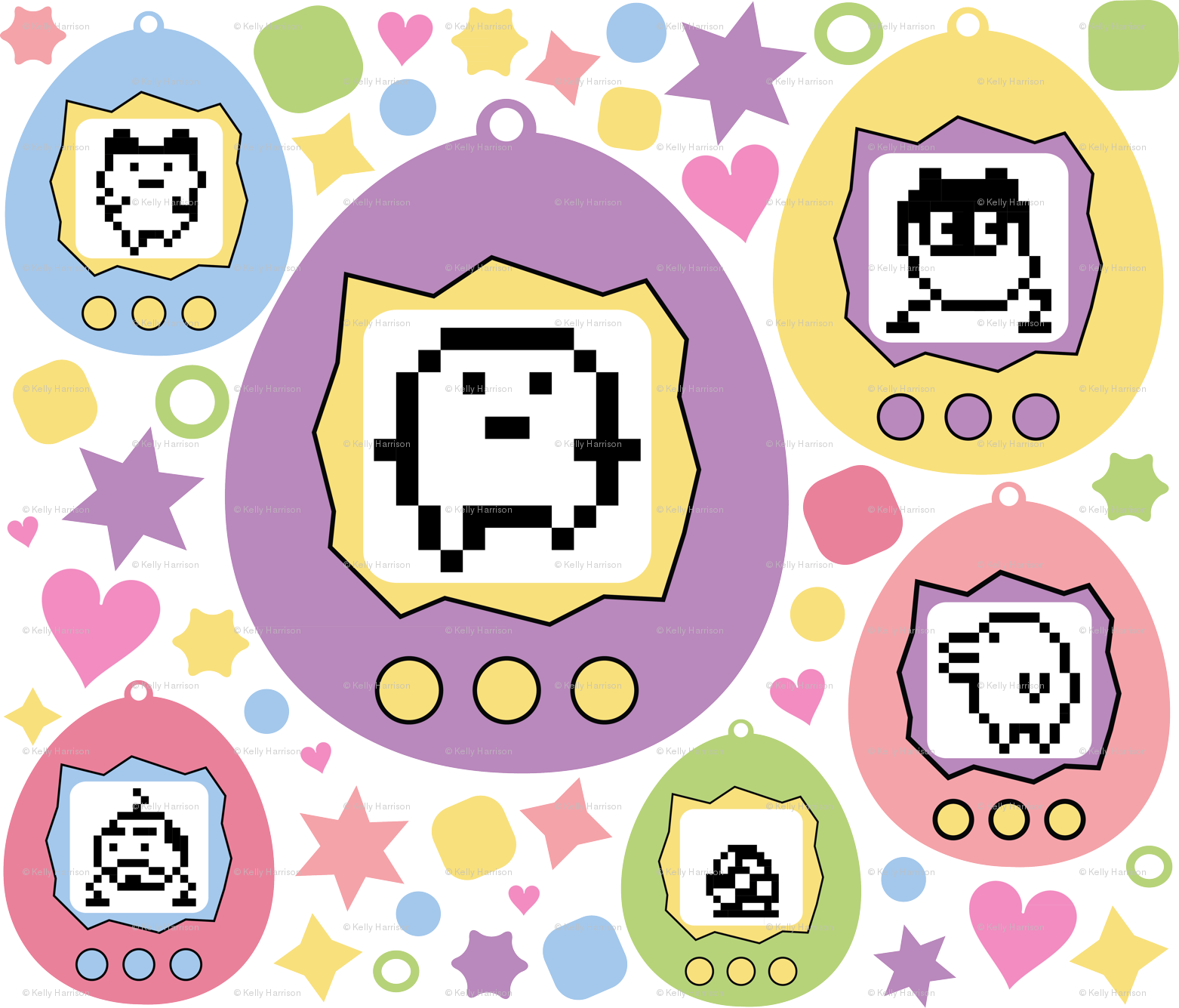 Tamagotchi Pets (1562x1335), Png Download