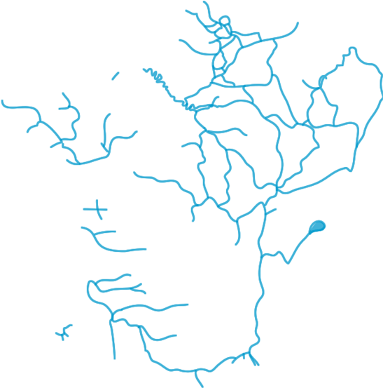 France Boat Hire Map - Drawing (570x661), Png Download