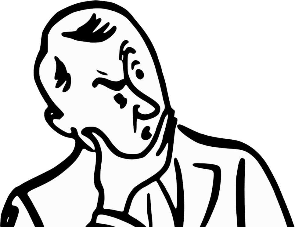 Comic Characters 2026313 - Man Thinking (1000x742), Png Download