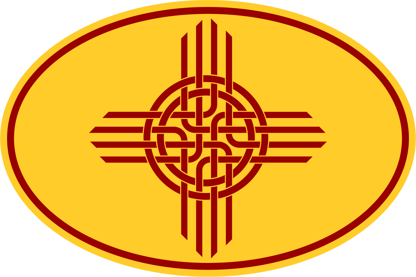 Celtic Zia Oval Decal - Zia Pueblo (1351x901), Png Download