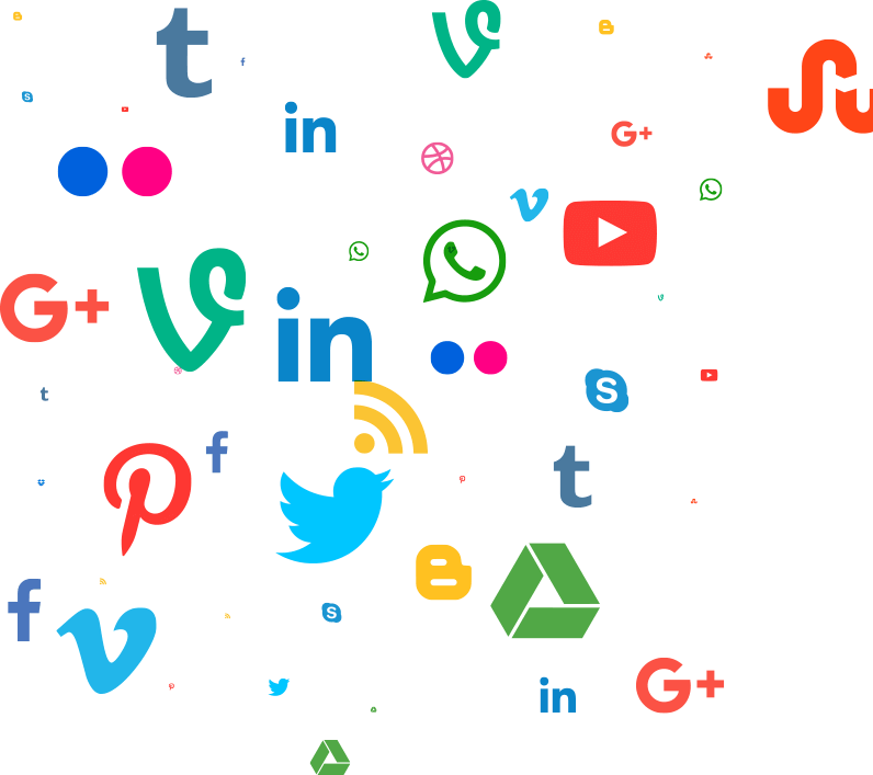 Social Media Marketing - Social Media Pattern Png (796x707), Png Download