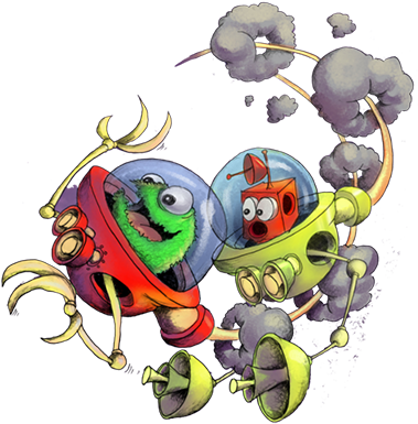 Spaceship - Cartoon (384x394), Png Download