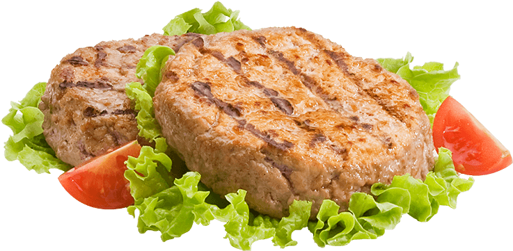 Hamburger Classico Di Suino - Hamburger Al Piatto Png (800x600), Png Download