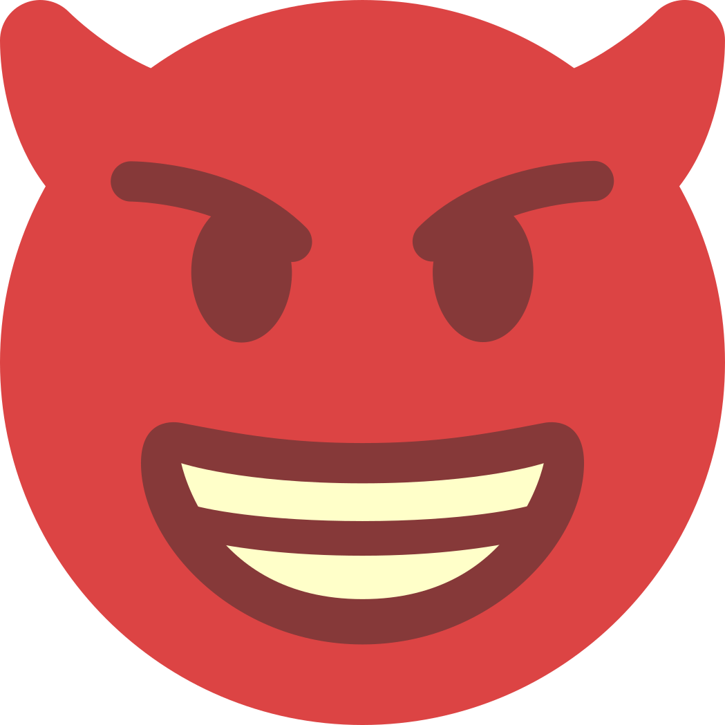 Devil Discord Emoji - Devil Emoji Transparent (1049x1049), Png Download