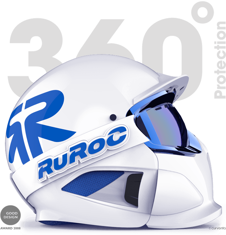Ruroc Rg1-dx Full Face Snowboard/ski Helmet, Xl, White (720x751), Png Download