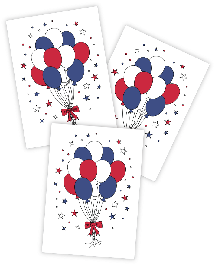 Patriotic Balloons - Balloon (810x1080), Png Download
