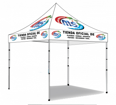 Vendor Tent White With Logo - Canopy (375x375), Png Download