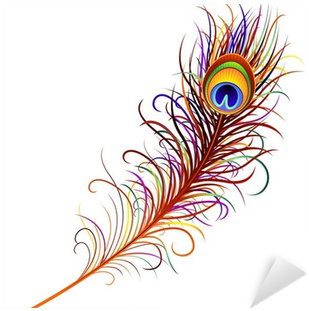 Peacock Feather Vector Png Download - Colorful Feather Design 5'x7'area Rug (400x400), Png Download