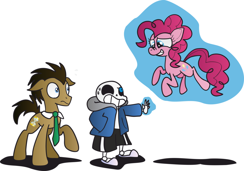 Ilovegir64, Crossover, Doctor Whooves, Male, Pinkie - Undertale Meets My Little Pony (1024x720), Png Download