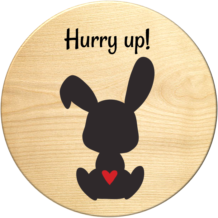 Round Wood Sign Designed In Https - Rabbit (700x700), Png Download