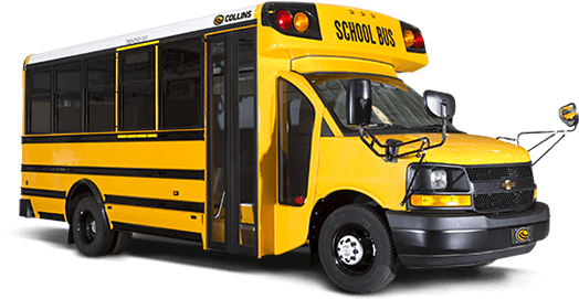 Type A School Bus - Collin Busses (541x285), Png Download