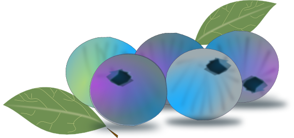Blueberry Clip Art At Clker - Mirtilo Desenho Png (600x281), Png Download