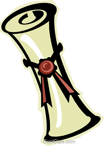 Certificate, Diploma Royalty Free Vector Clip Art Illustration - Diploma (342x480), Png Download