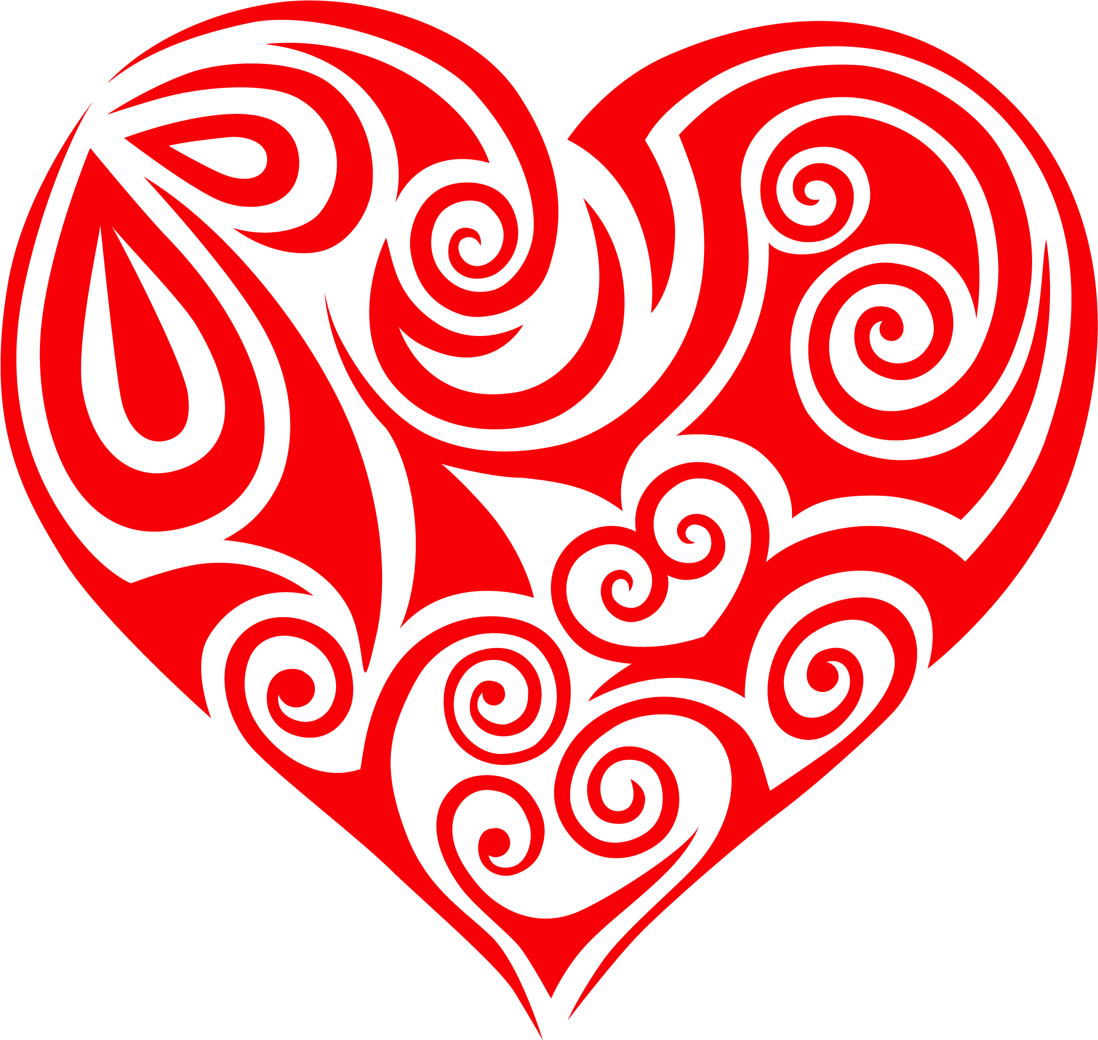 Swirly Heart Embroidery Design (2364x2268), Png Download