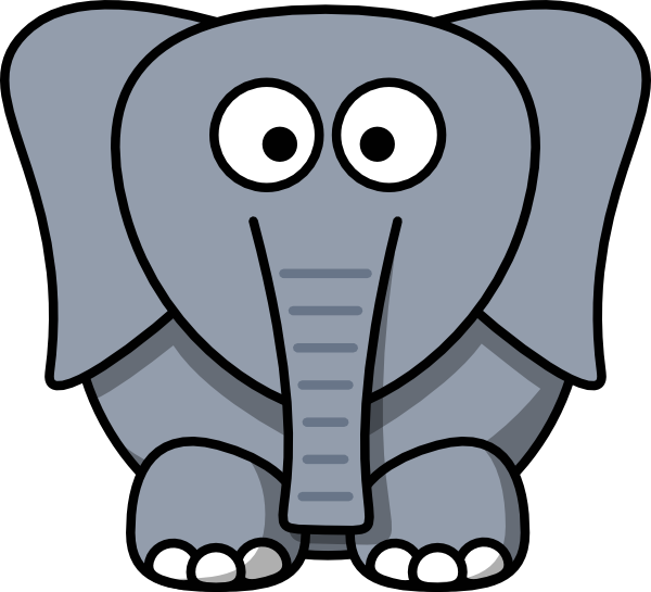 Cartoon Elephant Clip Art - Cartoon Elephant (600x545), Png Download