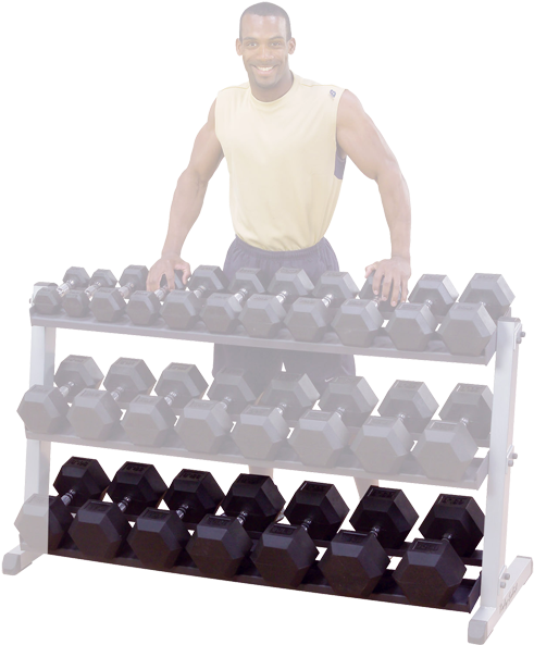 Optional 3rd Tier Dumbbell Shelf For Rack - Body Solid Dumbbell Rack (600x600), Png Download