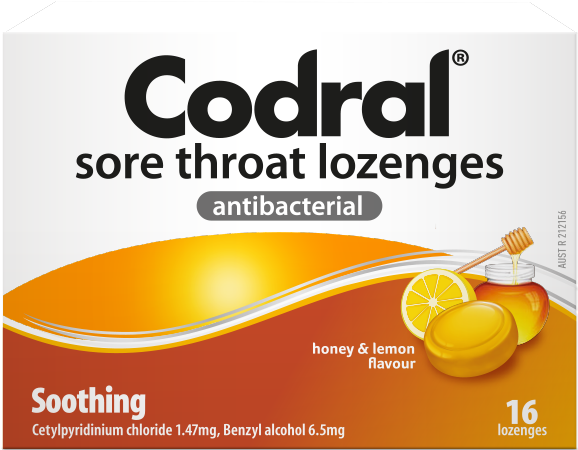 Codral Lozenge Honey Lemon 650x510px 2d - Codral Throat Lozenges (650x510), Png Download