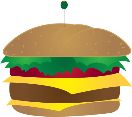 Burger Illustration Png (500x498), Png Download