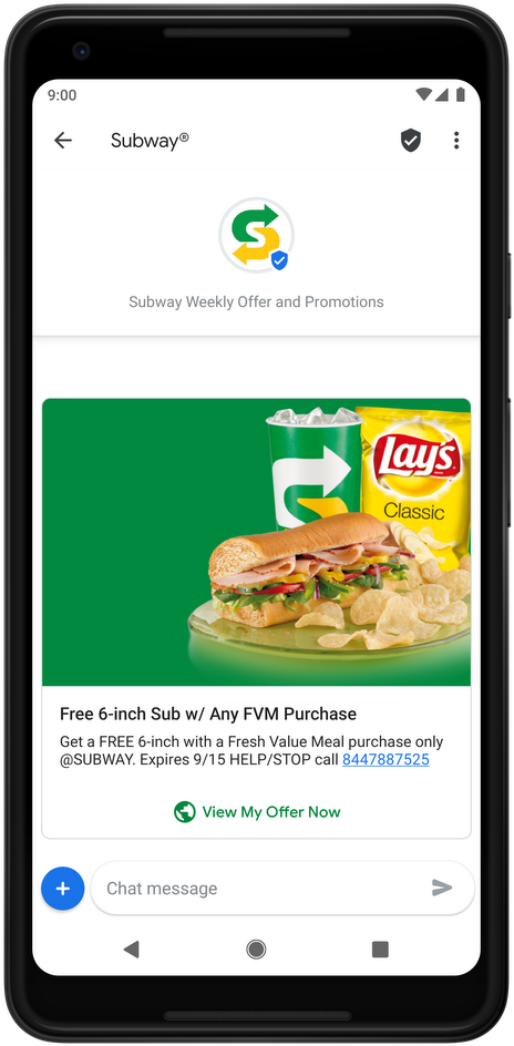 For Example, Subway Along With Messaging Partner Mobivity - Sms (517x1000), Png Download