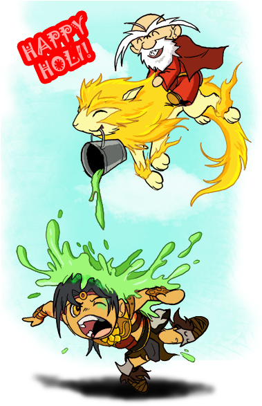Svg Transparent Download Happy By Jazylh On Deviantart - Happy Holi Anime (378x600), Png Download
