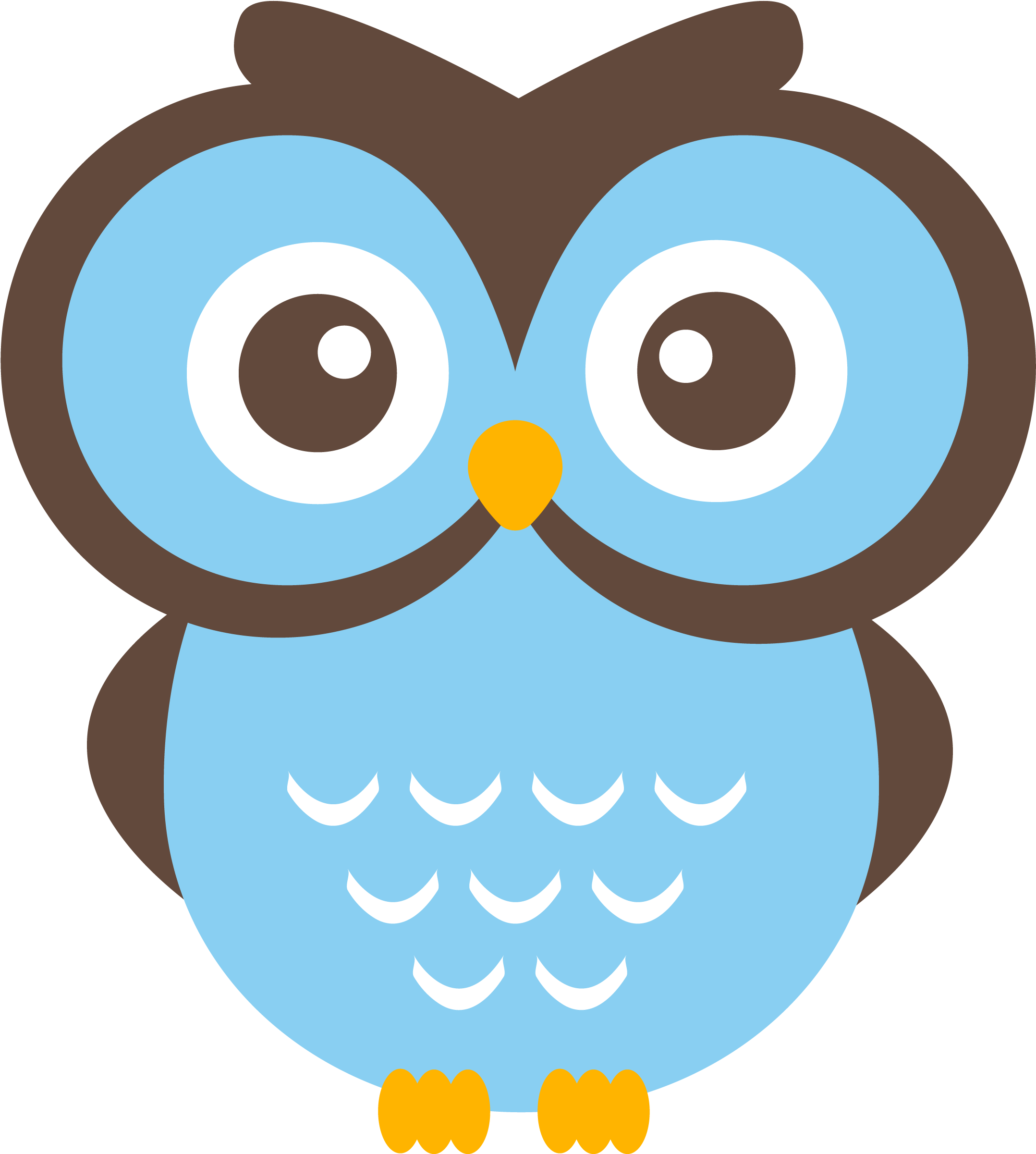 Cartoon Owl Png - Cute Owl Clip Art (2206x2460), Png Download
