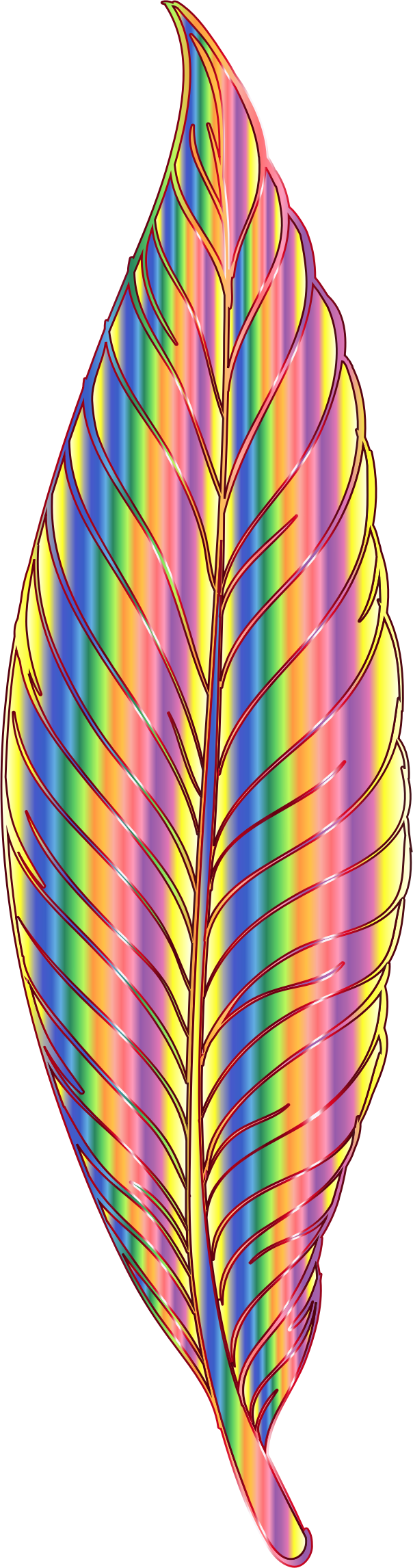 This Free Icons Png Design Of Chromatic Feather (604x2292), Png Download