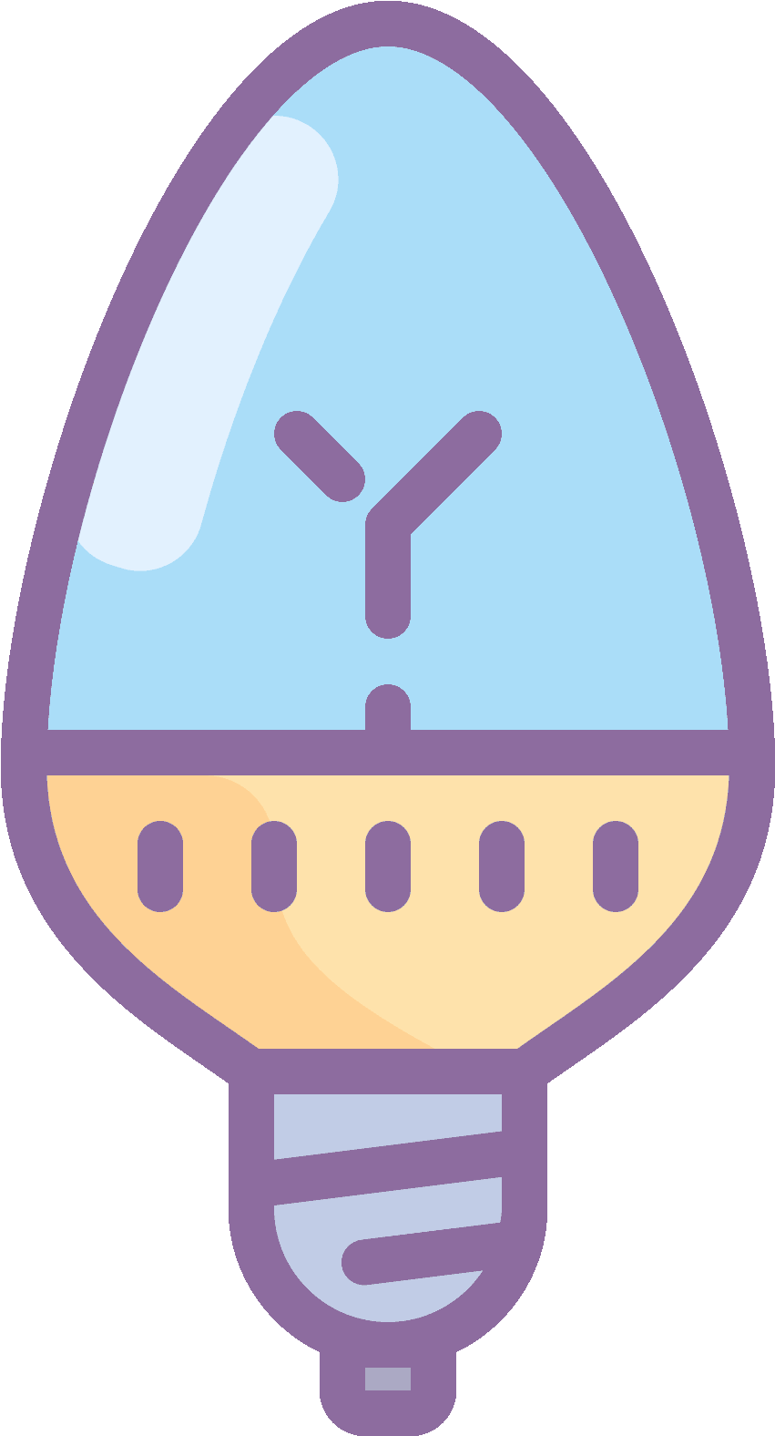 The Icon Is A Simple Egg Shaped Bulb, Jutting From - Illustration (1600x1600), Png Download