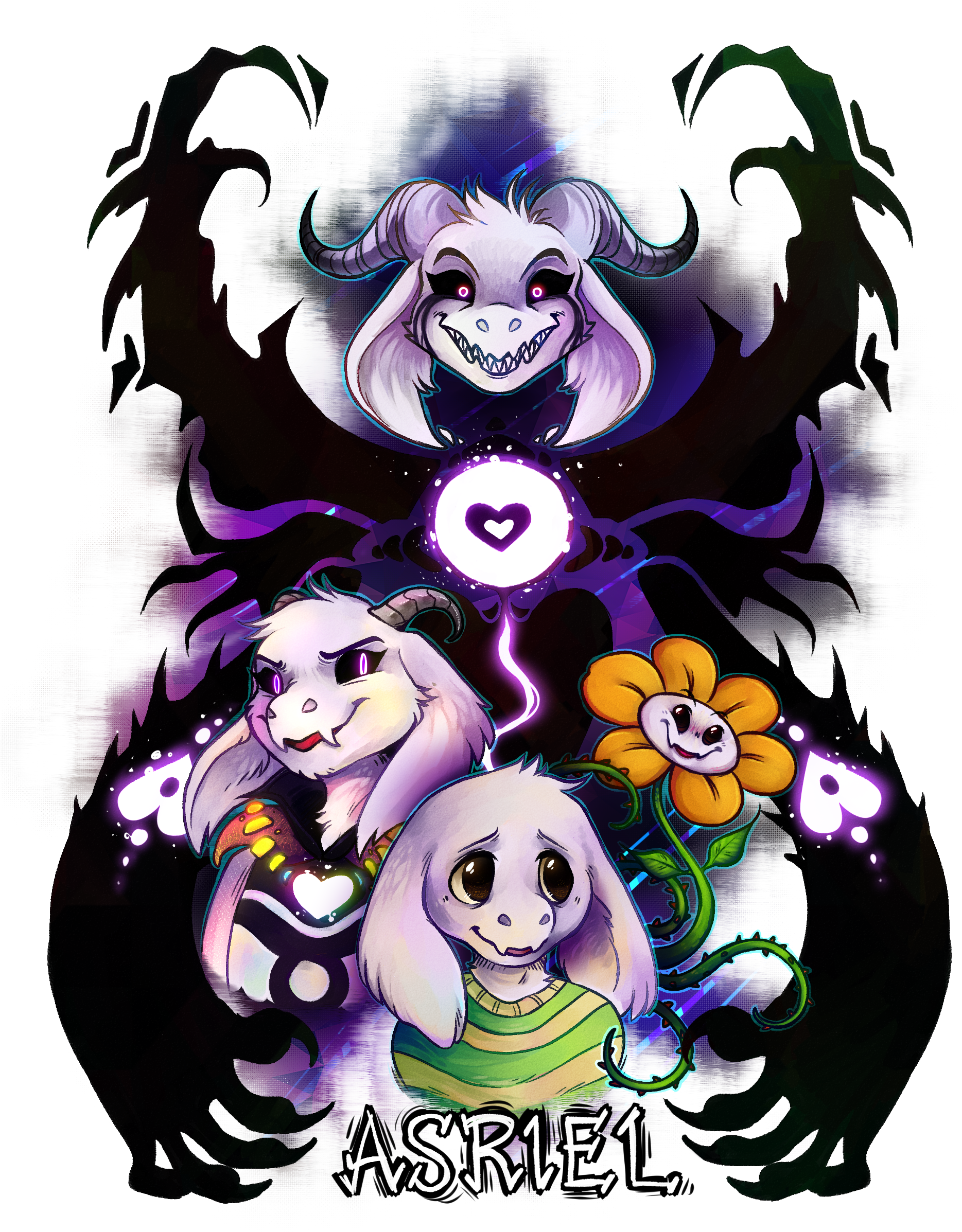 Png - Undertale Asriel (1900x2400), Png Download