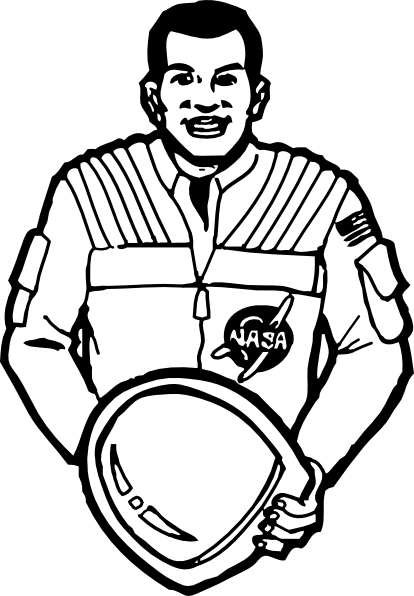 Astronaut Svg Clip Arts 414 X 596 Px (414x596), Png Download
