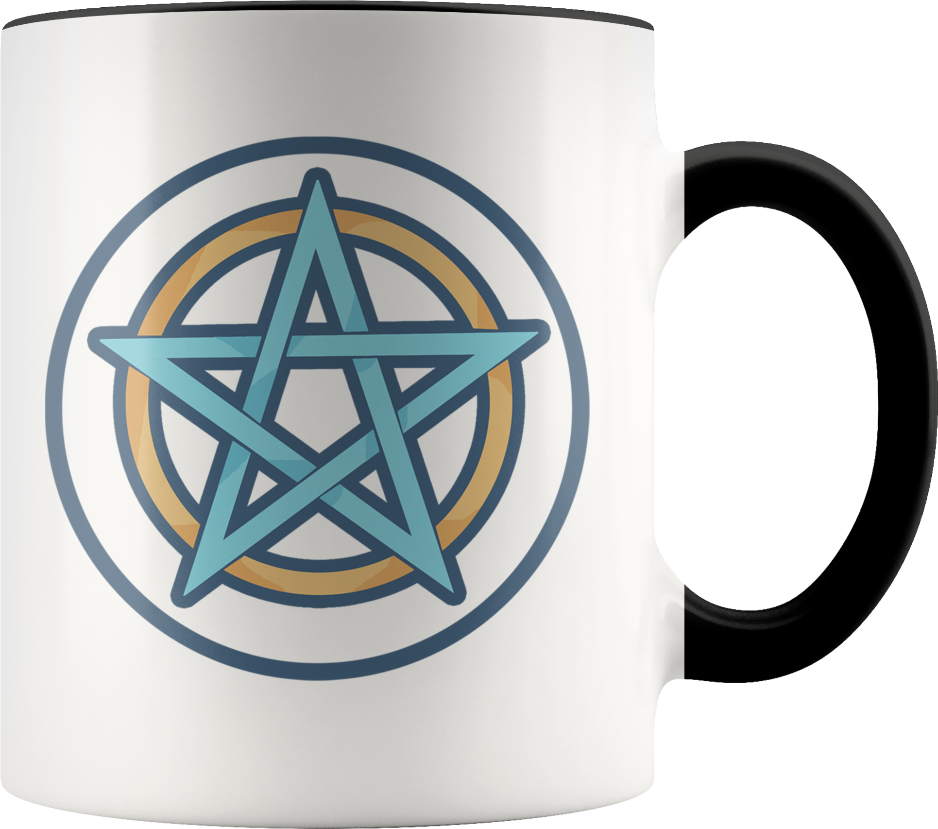 Pentagram Pentacle Wiccan Spiritual Symbol 11oz - 22nd Wedding Anniversary (2000x2000), Png Download